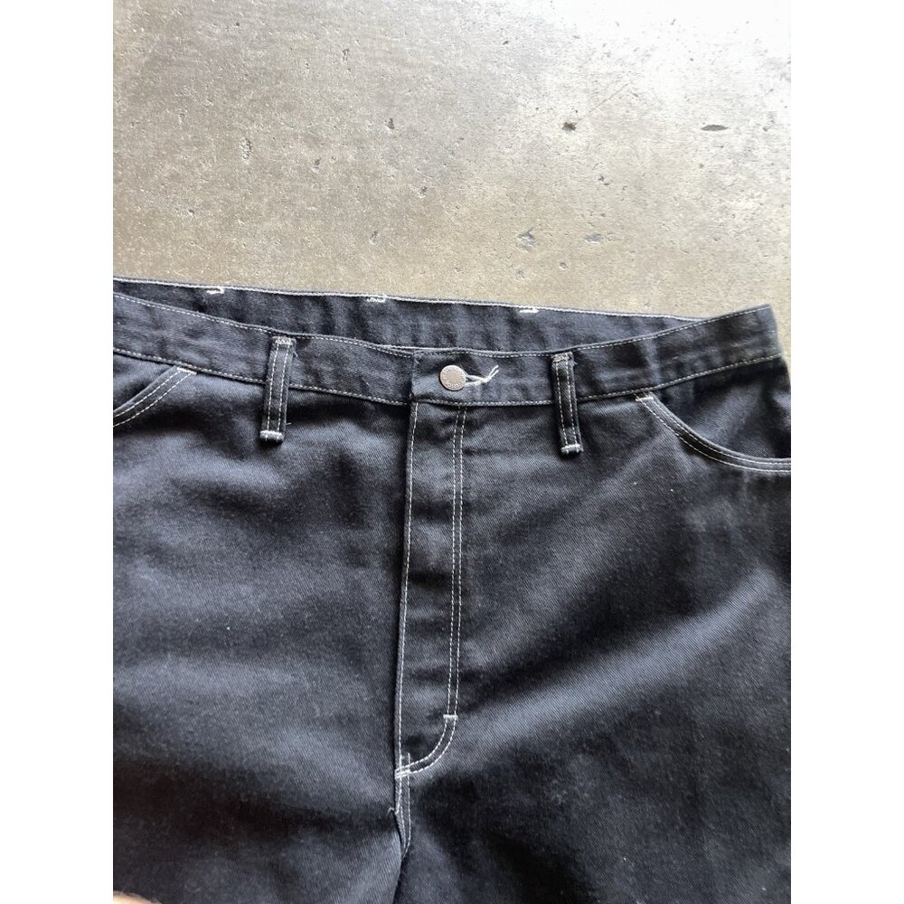 Vintage Maverick Mens Black Embroidered Jeans Mens Sz 42 Made USA Baggy Pants - Picture 13 of 16